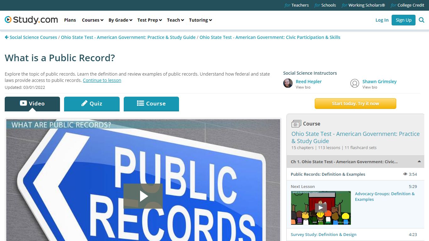 Public Records: Definition & Examples - Study.com