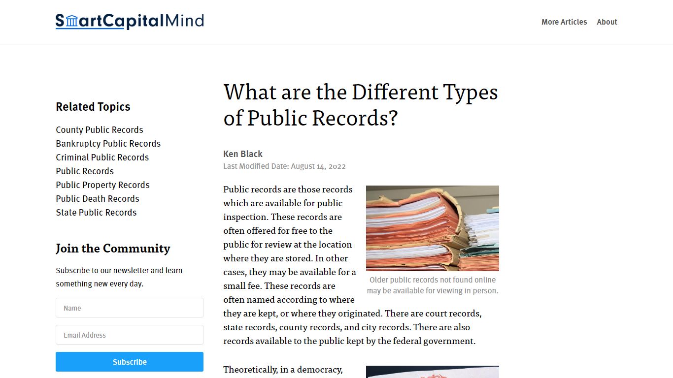 What are the Different Types of Public Records? - Smart Capital Mind